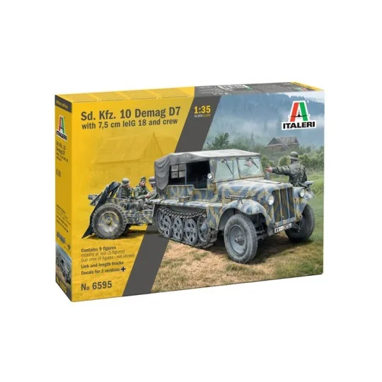 Vehicle Sd.Kfz.10 & Le.IG 18 & Servants 1/35 Italeri Italeri I6595 - 2 I6595-Vehicle Sd.Kfz.10 & Le.IG 18 & Servants 1/35 Italeri - I6595