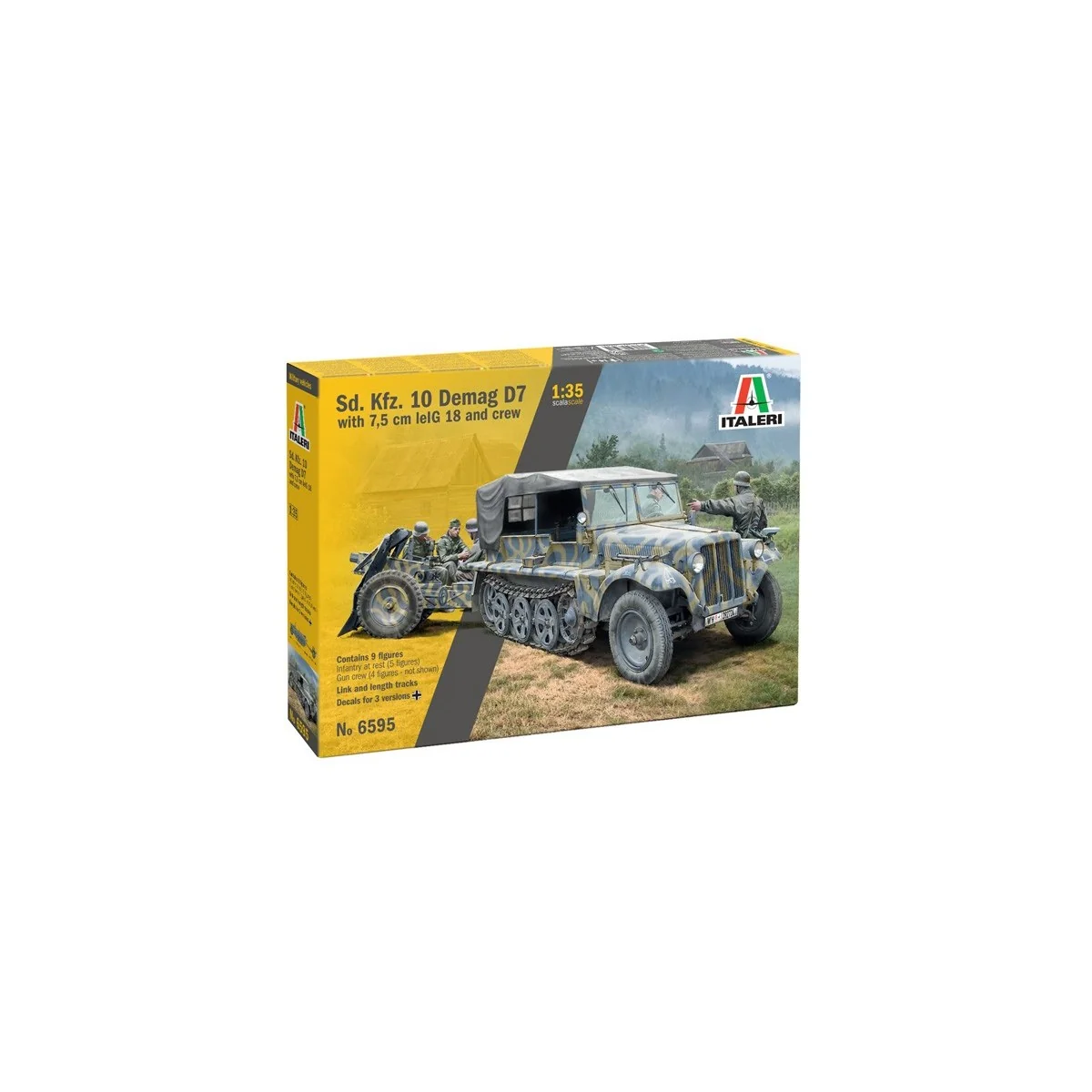 Véhicule Sd.Kfz.10 & Le.IG 18 & Servants 1/35 Italeri Italeri I6595 - 2 Véhicule Sd.Kfz.10 & Le.IG 18 & Servants 1/35 Italeri Italeri I6595 - 2