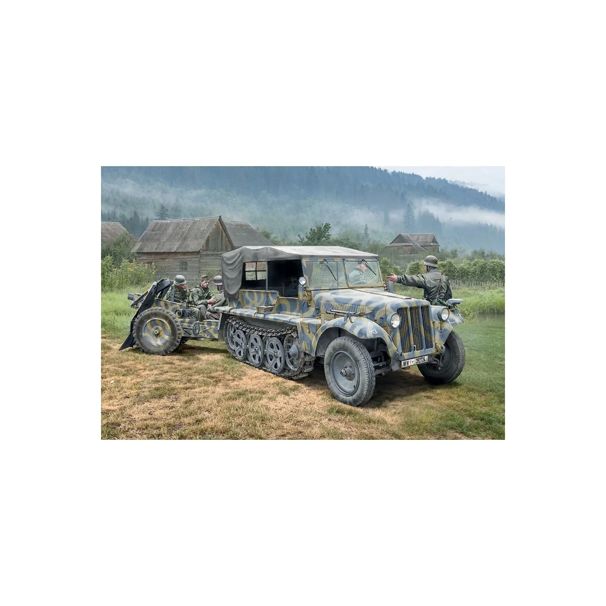 Vehicle Sd.Kfz.10 & Le.IG 18 & Servants 1/35 Italeri Italeri I6595 - 10 Vehicle Sd.Kfz.10 & Le.IG 18 & Servants 1/35 Italeri Italeri I6595 - 10