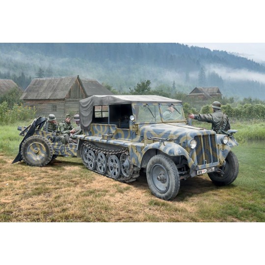 I6595-Véhicule Sd.Kfz.10 & Le.IG 18 & Servants 1/35 Italeri