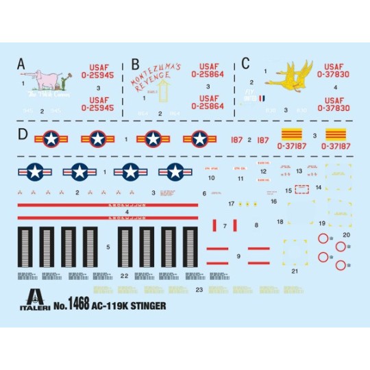I1468-Avion AC-119K Stinger 1/72 Italeri