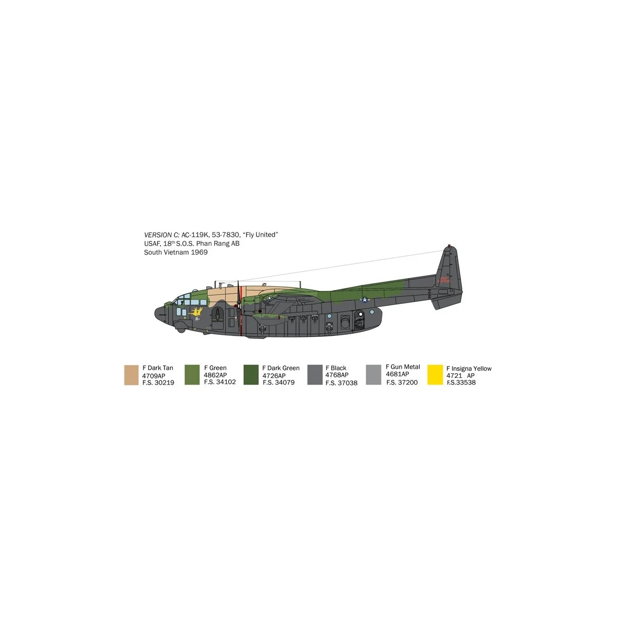 Aircraft AC-119K Stinger 1/72 Italeri Italeri I1468 - 6 Aircraft AC-119K Stinger 1/72 Italeri Italeri I1468 - 6