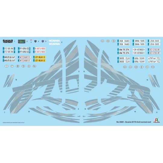 I3961-Camion Scania 770 4x2 Cabine Basse 1/24 Italeri