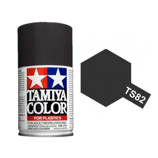 Tamiya TS82 Matte Rubber Black Spray Paint - 85082 - 85082 85082-Tamiya TS82 Matte Rubber Black Spray Paint - 85082