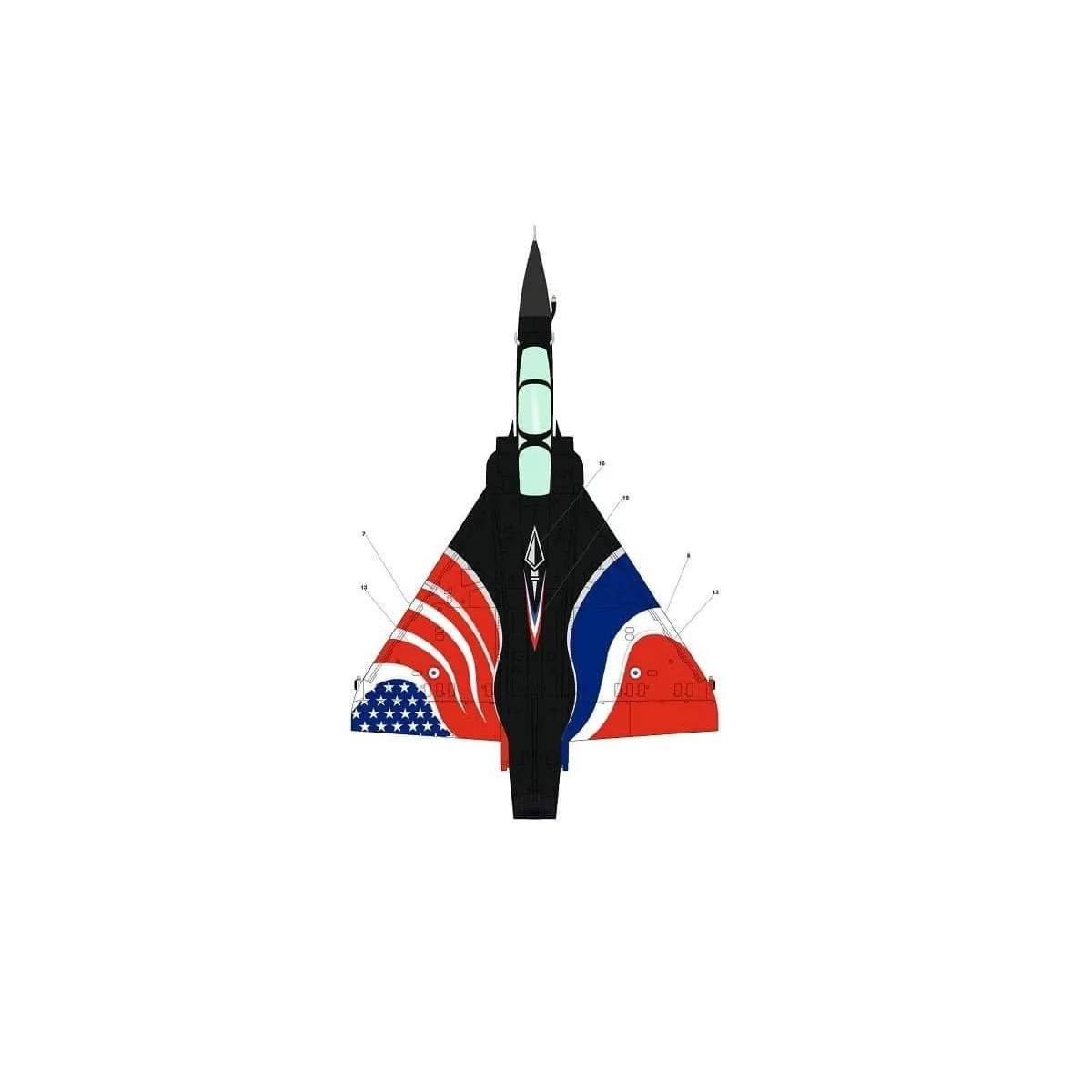 Mirage 2000N La Fayette US 1/48 KINETIC  K48124 - 3