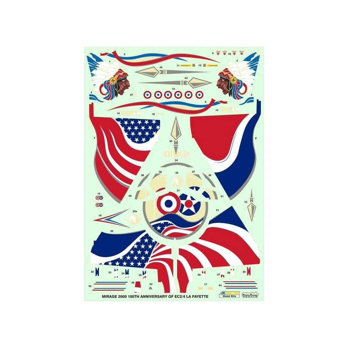 Mirage 2000N La Fayette US 1/48 KINETIC  K48124 - 4