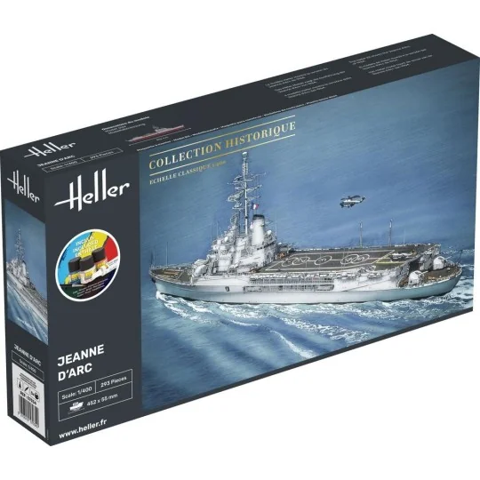HEL-57034-Boat Jeanne d'Arc 1/400 Heller + glue and paints