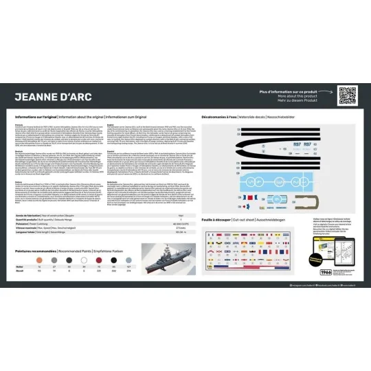 HEL-81034-Bateau Jeanne d'Arc 1/400 Heller