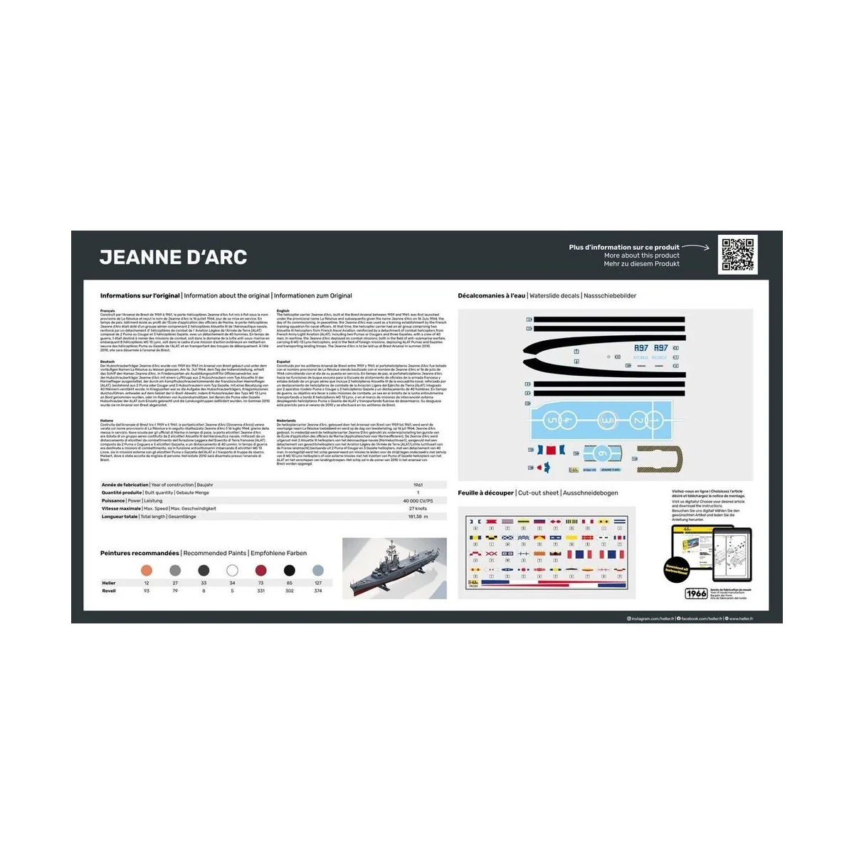 Boat Jeanne d'Arc 1/400 Heller Heller HEL-81034 - 3