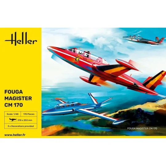 HEL-30510-Fouga Magister CM 170 1/48 Heller