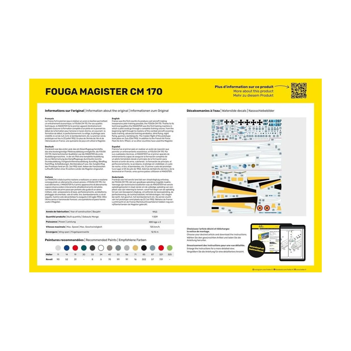 Fouga Magister CM 170 1/48 Heller Heller HEL-30510 - 3