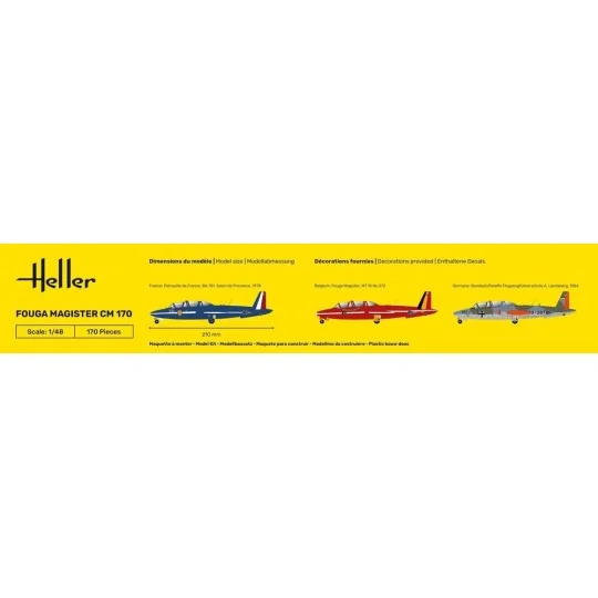 HEL-30510-Fouga Magister CM 170 1/48 Heller