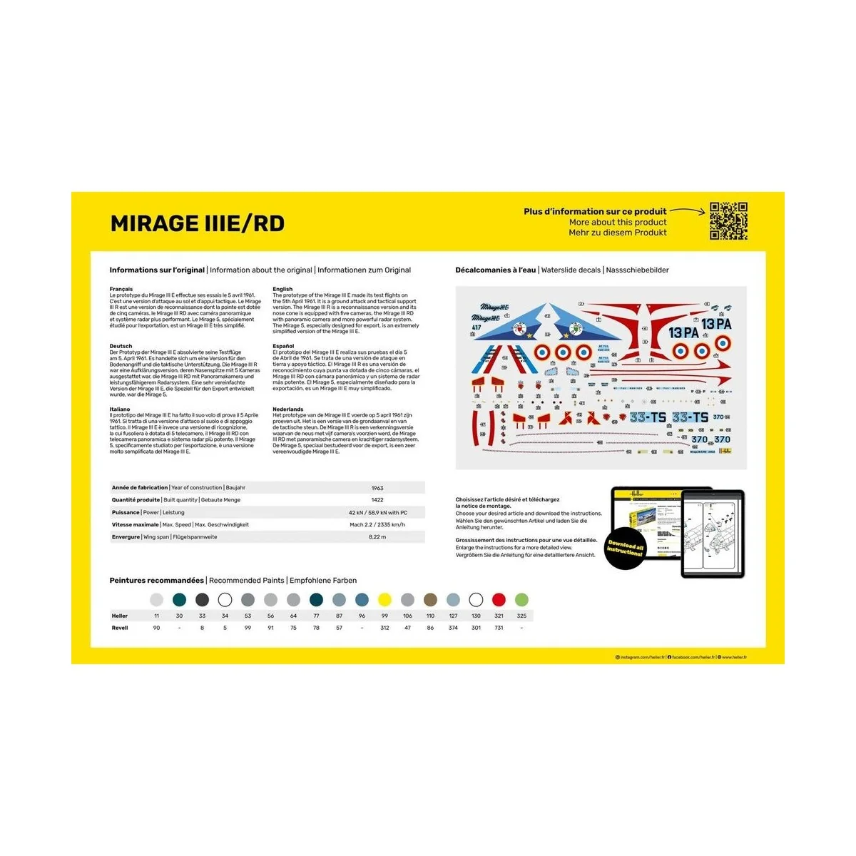 Mirage III E/RD 1/48 Heller Heller HEL-30422 - 3