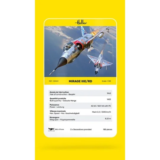 Mirage III E/RD 1/48 Heller Heller HEL-30422 - 5 HEL-30422-Mirage III E/RD 1/48 Heller - HEL-30422
