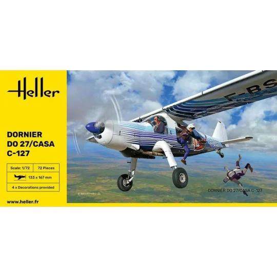Aircraft Dornier DO 27/CASA C-127 1/72 Heller Heller HEL-30304 - 2 HEL-30304-Aircraft Dornier DO 27/CASA C-127 1/72 Heller - HEL-30304
