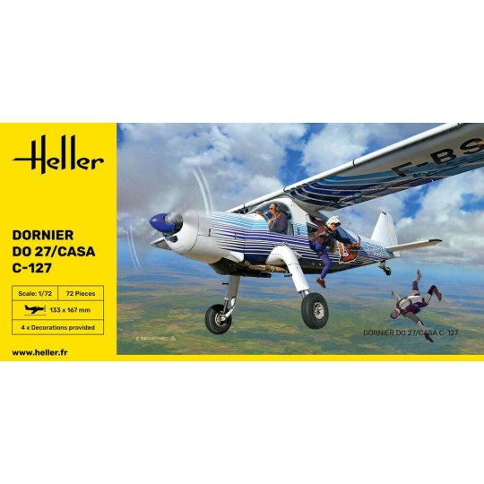 HEL-30304-Avion Dornier DO 27/CASA C-127 1/72 Heller - HEL-30304