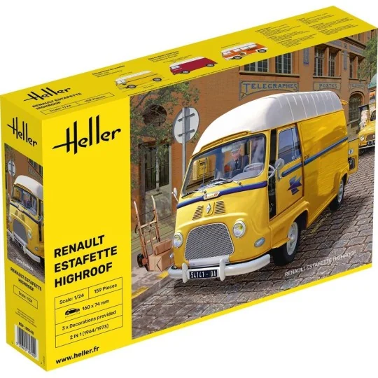 Renault Estafette Toit haut1/24 Heller Heller HEL-80740 - 1 HEL-80740-Renault Estafette Toit haut1/24 Heller - HEL-80740