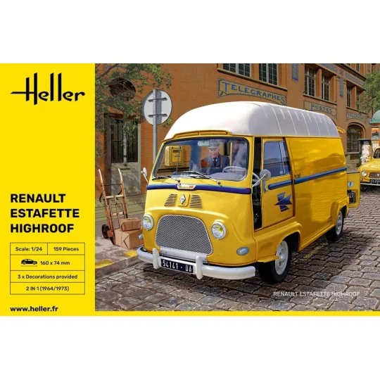 Renault Estafette Toit haut1/24 Heller Heller HEL-80740 - 2 HEL-80740-Renault Estafette Toit haut1/24 Heller - HEL-80740