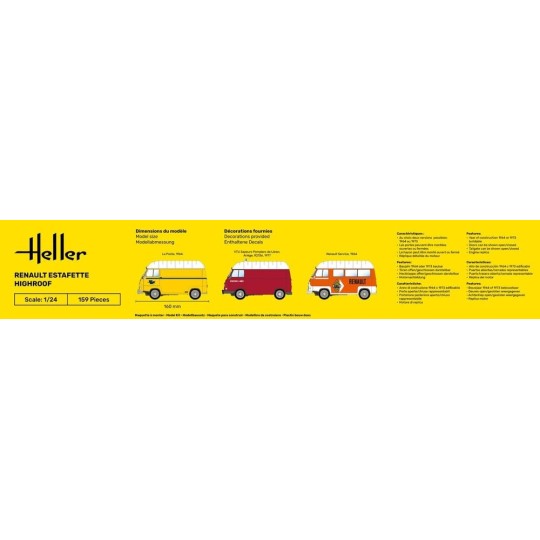 HEL-80740-Renault Estafette High roof1/24 Heller - HEL-80740