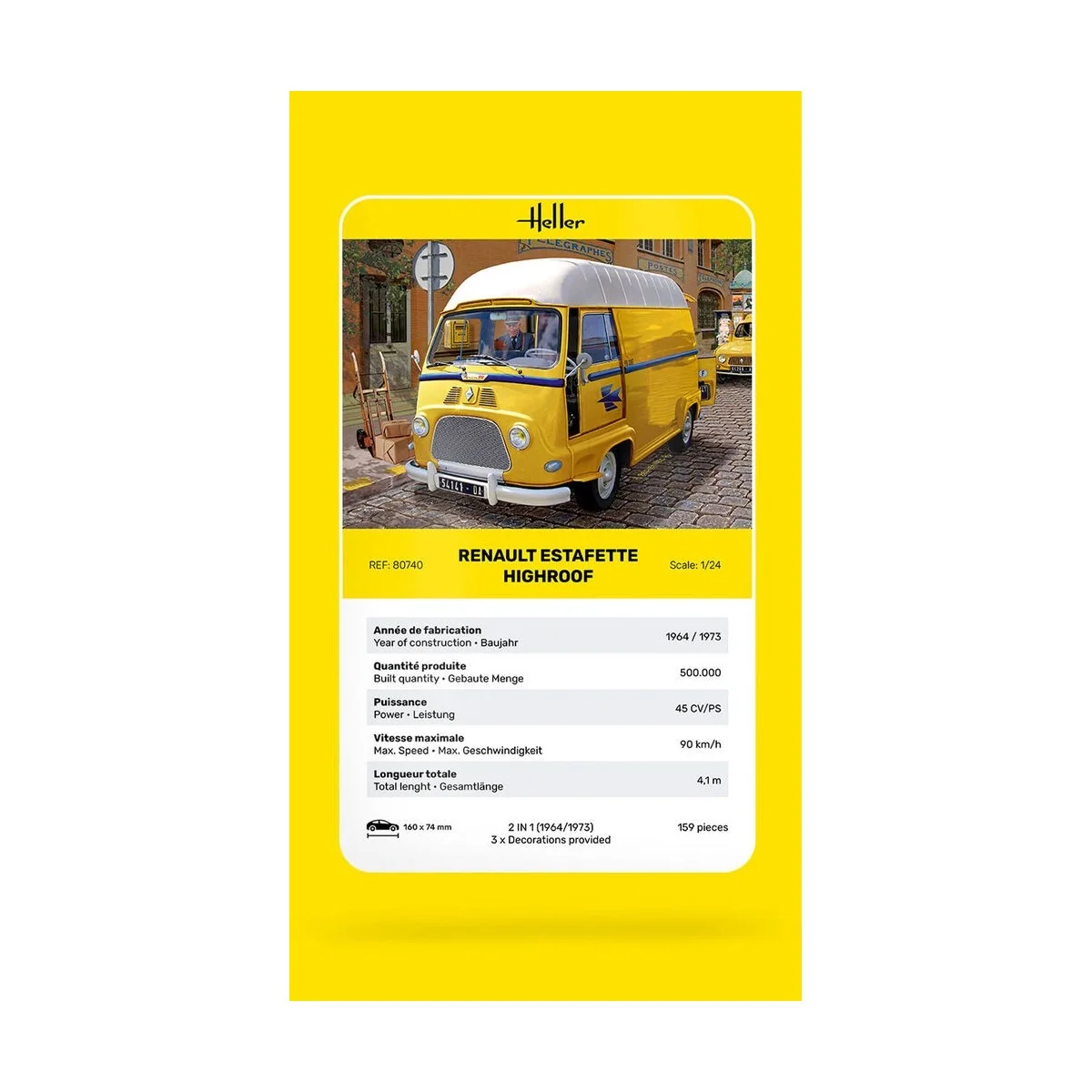 Renault Estafette Toit haut1/24 Heller Heller HEL-80740 - 4 Renault Estafette Toit haut1/24 Heller Heller HEL-80740 - 4