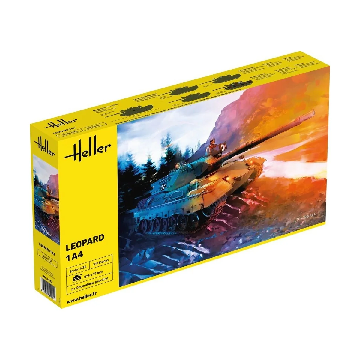 Char Leopard 1A4 1/35 Heller Heller HEL-81126 - 1 Char Leopard 1A4 1/35 Heller Heller HEL-81126 - 1