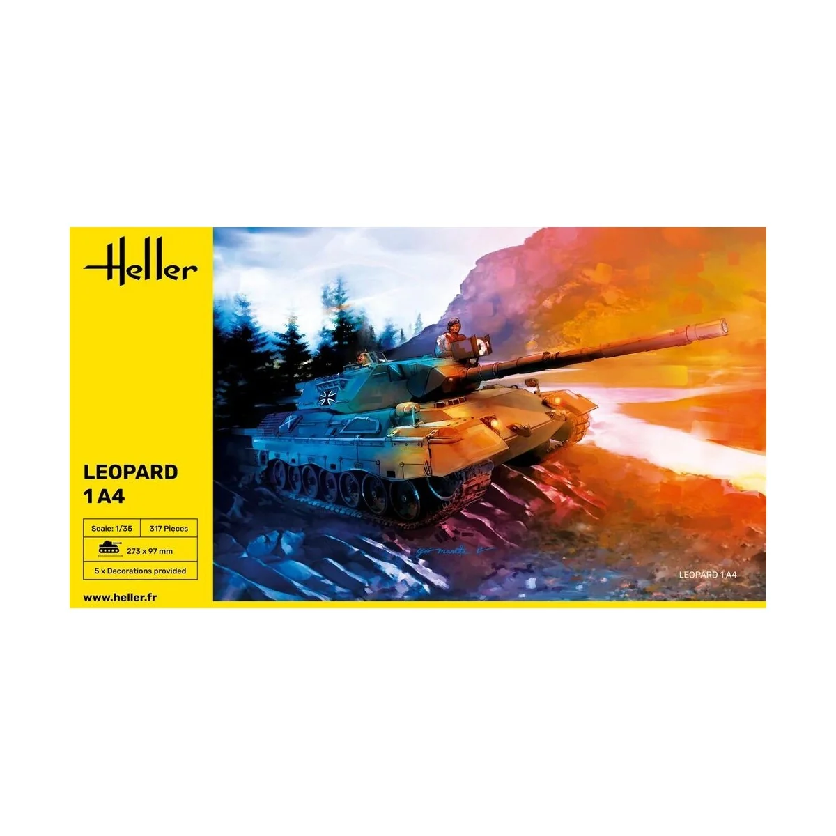 Char Leopard 1A4 1/35 Heller Heller HEL-81126 - 2 Char Leopard 1A4 1/35 Heller Heller HEL-81126 - 2