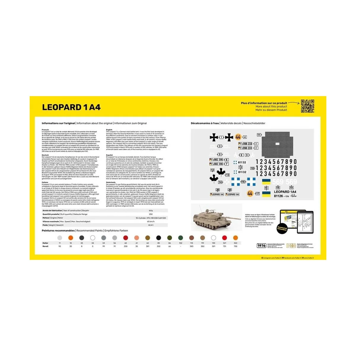 Leopard 1A4 1/35 Heller tank Heller HEL-81126 - 2