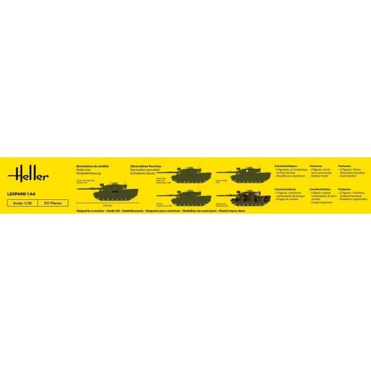 Char Leopard 1A4 1/35 Heller Heller HEL-81126 - 3 HEL-81126-Char Leopard 1A4 1/35 Heller - HEL-81126