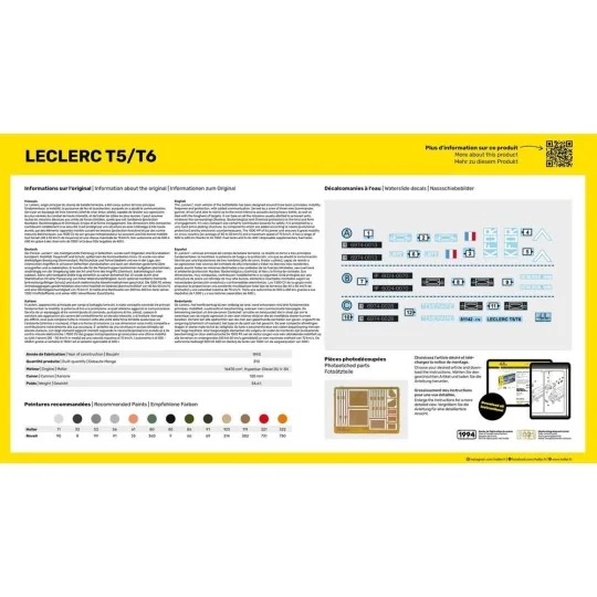 HEL-81142-Leclerc T5/T6 1/35 Heller tank
