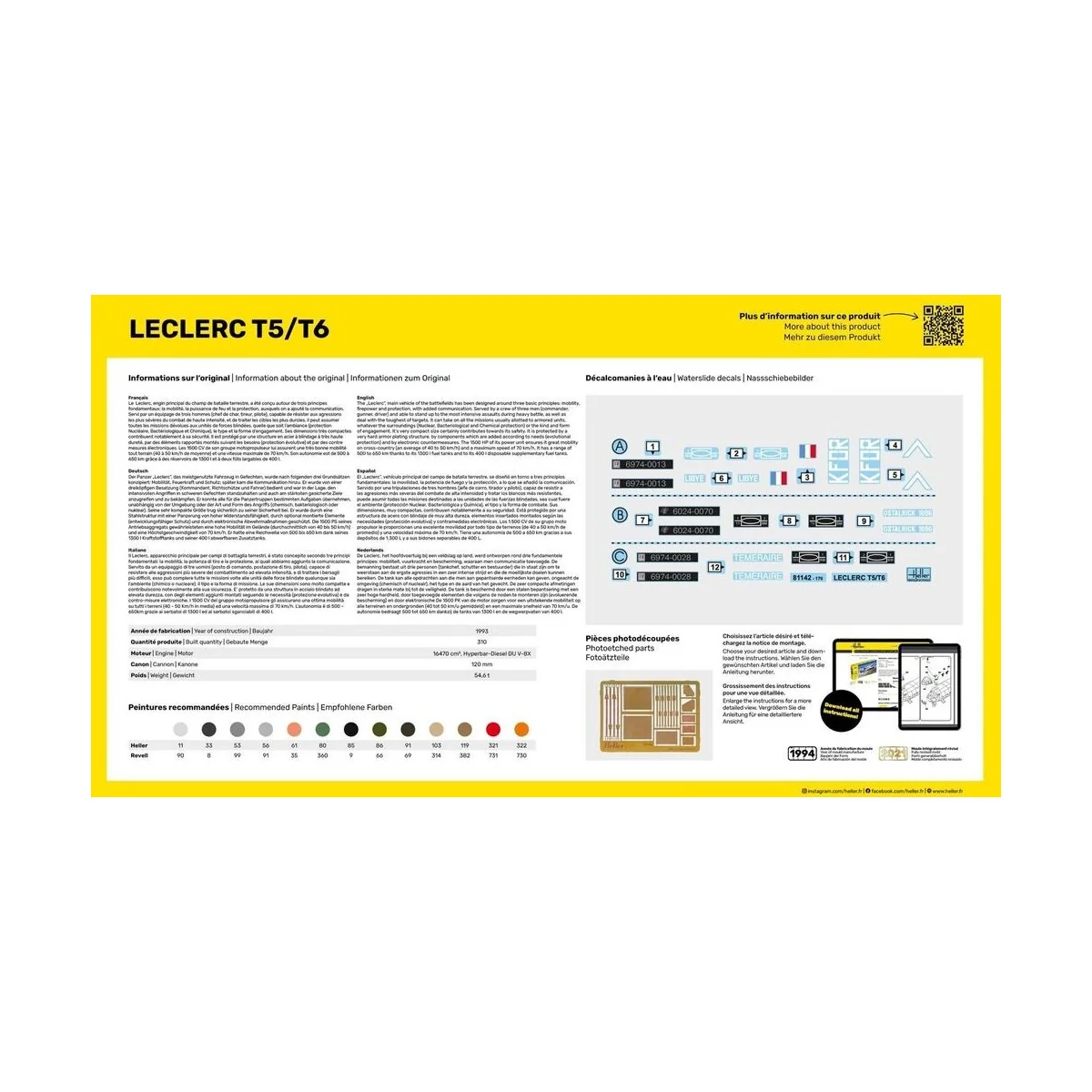 Leclerc T5/T6 1/35 Heller tank Heller HEL-81142 - 2