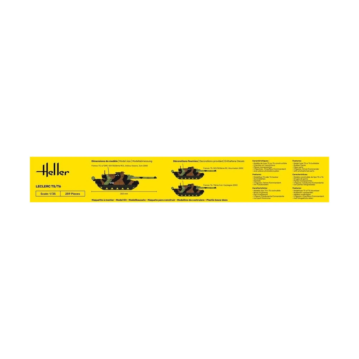 Char Leclerc T5/T6 1/35 Heller Heller HEL-81142 - 4 Char Leclerc T5/T6 1/35 Heller Heller HEL-81142 - 4