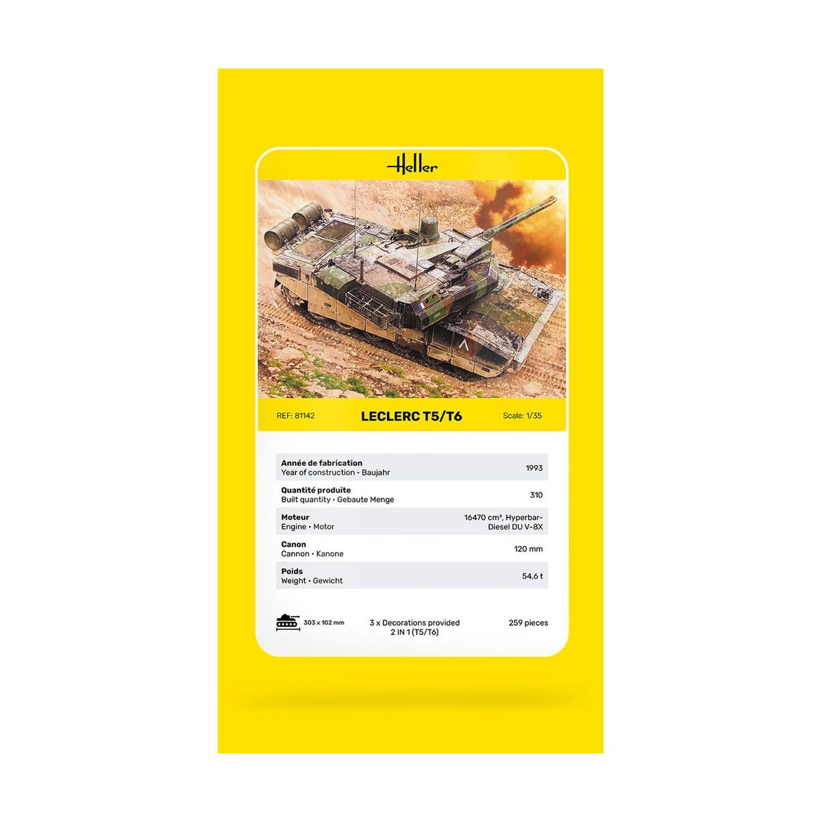Leclerc T5/T6 1/35 Heller tank Heller HEL-81142 - 5 Leclerc T5/T6 1/35 Heller tank Heller HEL-81142 - 5