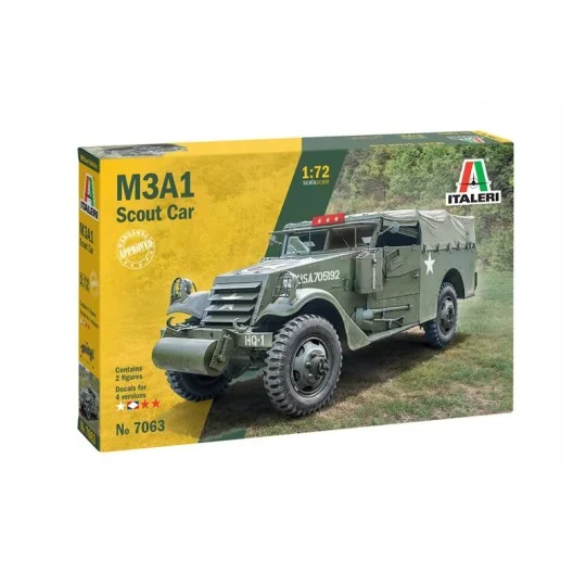 I7063-Véhicule militaire Scout Car M3A1 1/72 Italeri - I7063