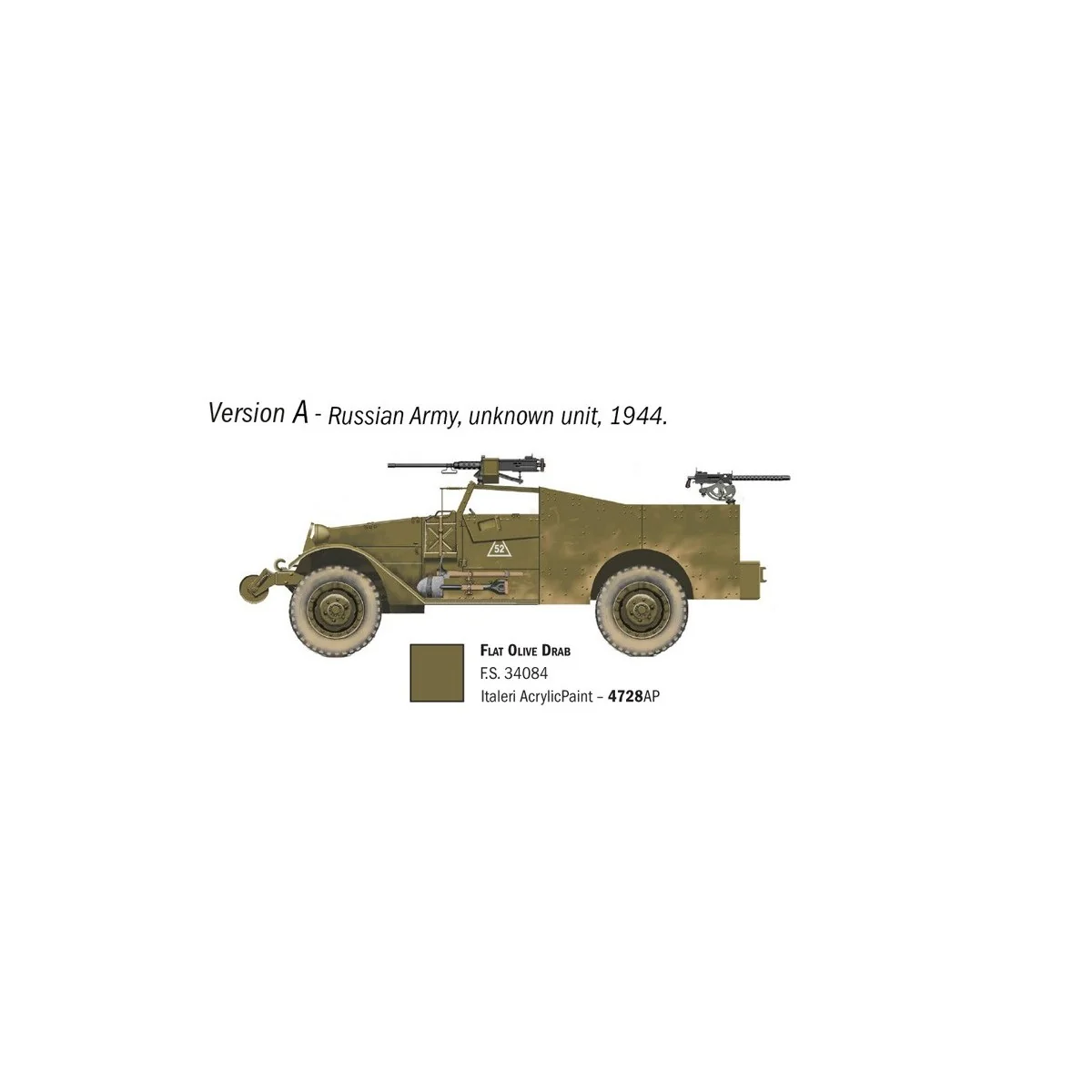 Military Vehicle Scout Car M3A1 1/72 Italeri Italeri I7063 - 3 Military Vehicle Scout Car M3A1 1/72 Italeri Italeri I7063 - 3