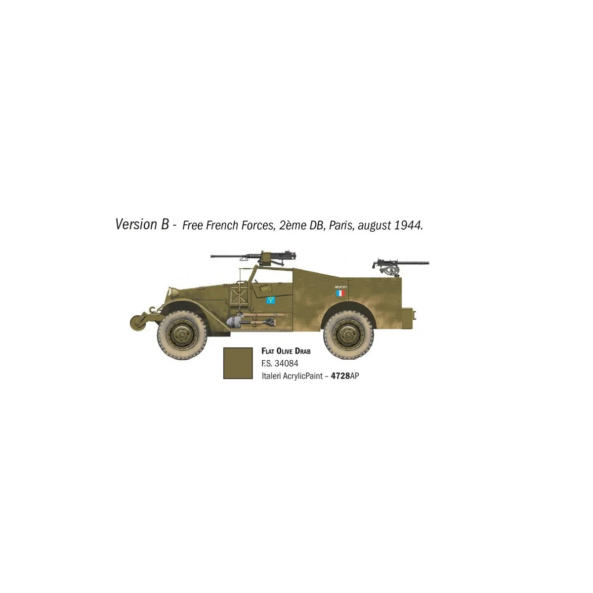 Véhicule militaire Scout Car M3A1 1/72 Italeri Italeri I7063 - 4