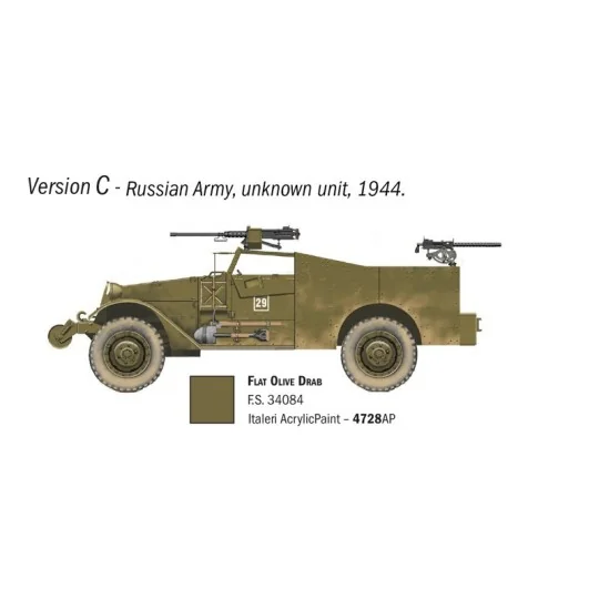 I7063-Véhicule militaire Scout Car M3A1 1/72 Italeri - I7063