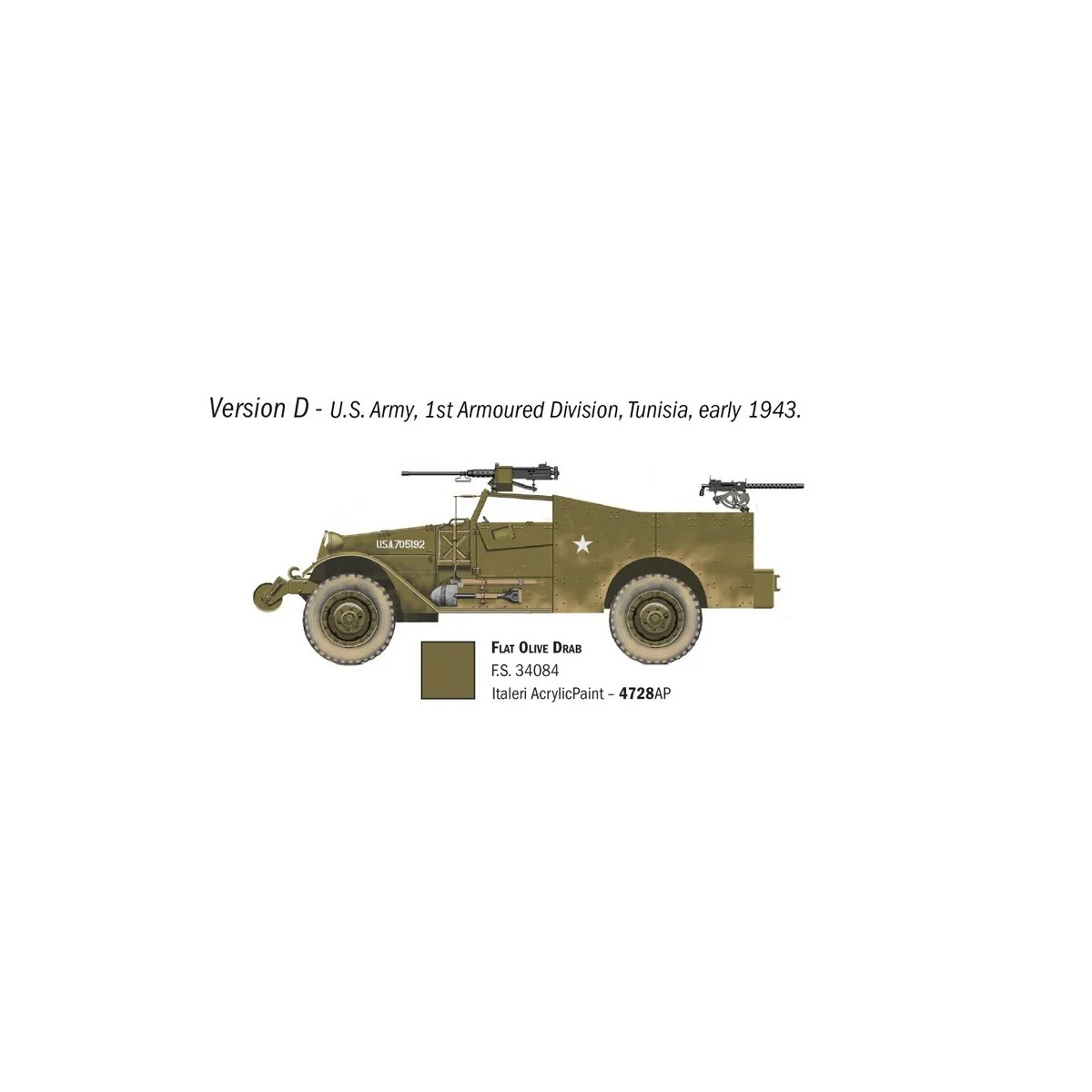 Véhicule militaire Scout Car M3A1 1/72 Italeri Italeri I7063 - 6