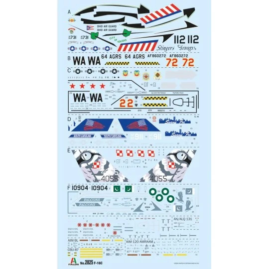 I2825-Avion F-16C Fighting Falcon 1/48 Italeri - I2825