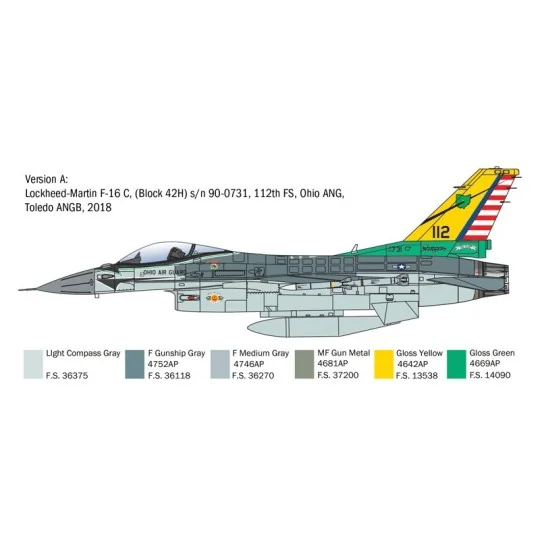 Avion F-16C Fighting Falcon 1/48 Italeri Italeri I2825 - 4 I2825-Avion F-16C Fighting Falcon 1/48 Italeri - I2825