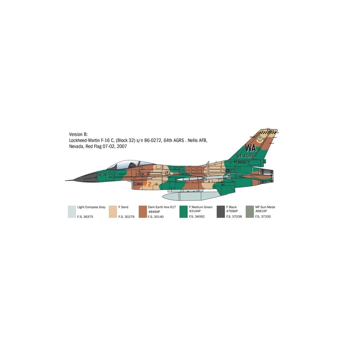 Avion F-16C Fighting Falcon 1/48 Italeri Italeri I2825 - 5