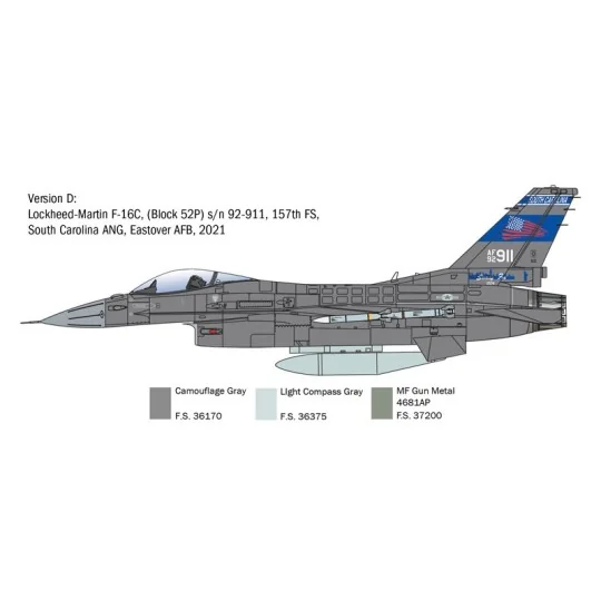 I2825-F-16C Fighting Falcon 1/48 Italeri aircraft