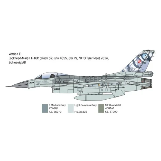Avion F-16C Fighting Falcon 1/48 Italeri Italeri I2825 - 8 I2825-Avion F-16C Fighting Falcon 1/48 Italeri - I2825