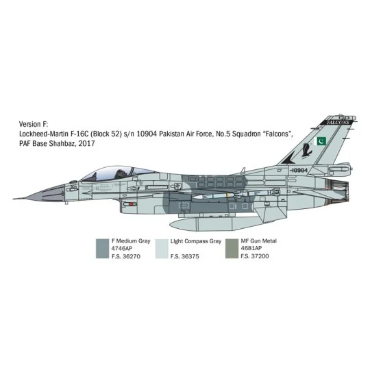 I2825-F-16C Fighting Falcon 1/48 Italeri aircraft