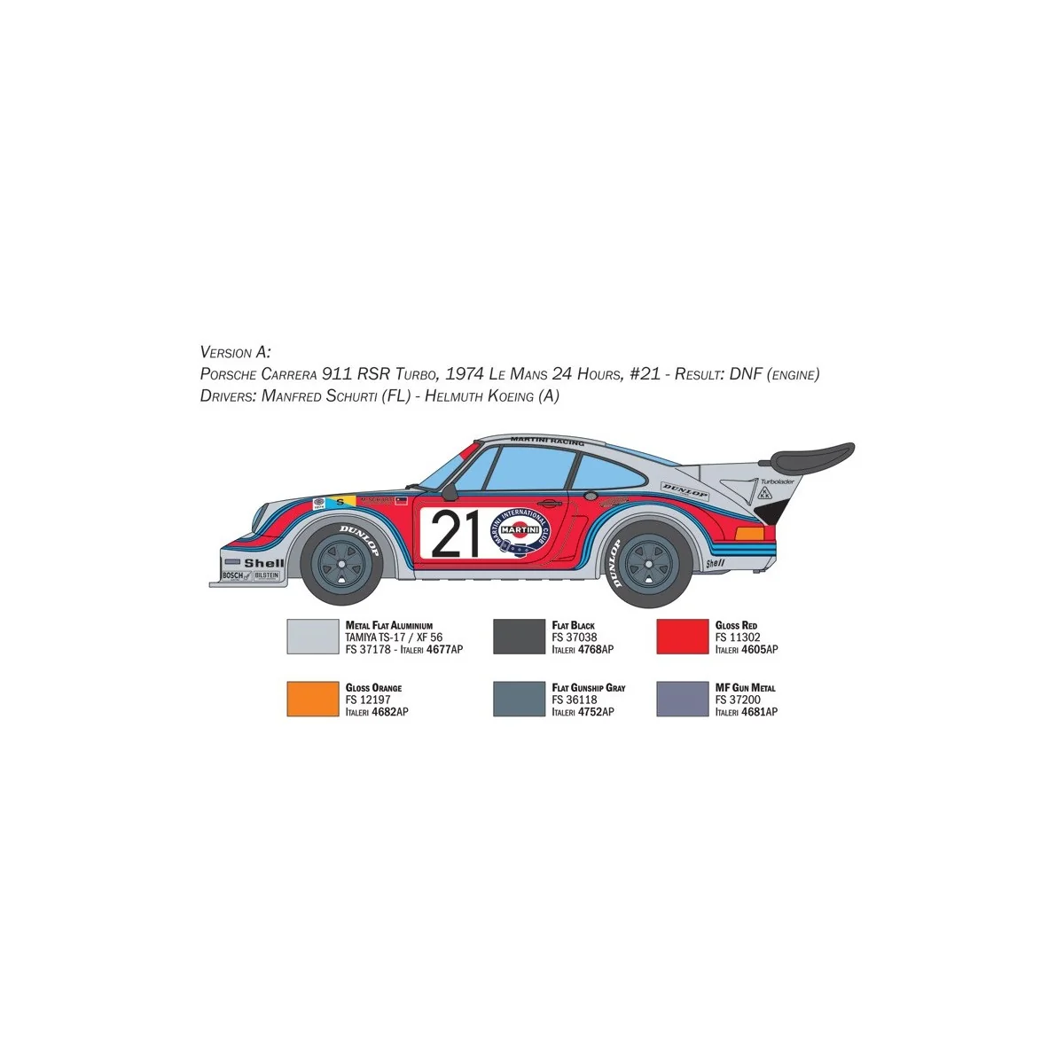 Porsche Carrera RSR Turbo 1/24 Italeri Italeri I3625 - 3