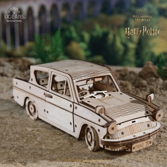 UG-70173-Voiture volante Anglia Harry Potter Puzzle 3D bois UGEARS