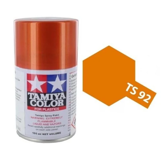 85092-Tamiya TS92 Metallic Orange Spray Paint - 85092