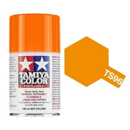 85096-Tamiya TS96 Fluorescent Orange Spray Paint - 85096