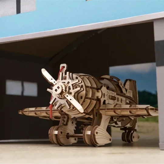 Airplane Mad Hornet Puzzle 3D wood UGEARS UGEARS UG-70183 - 5 UG-70183-Airplane Mad Hornet Puzzle 3D wood UGEARS - UG-70183