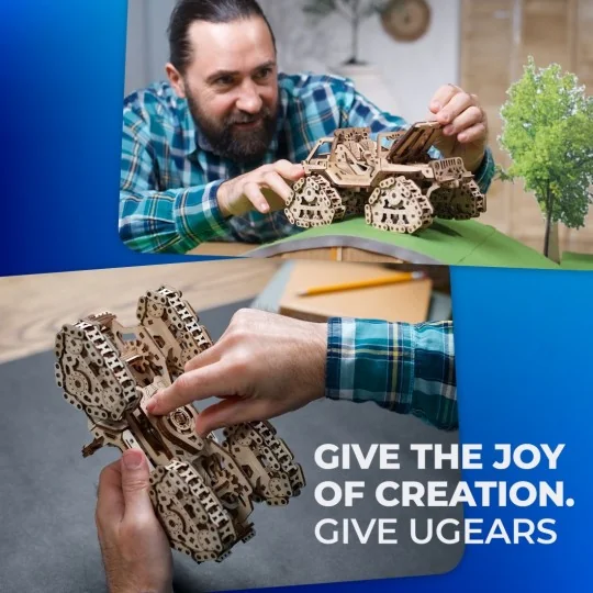 UGEARS Wooden Puzzle 3D Tracked All-Terrain Vehicle UGEARS UG-70204 - 9 UG-70204-UGEARS Wooden Puzzle 3D Tracked All-Terrain Vehicle - UG-70204