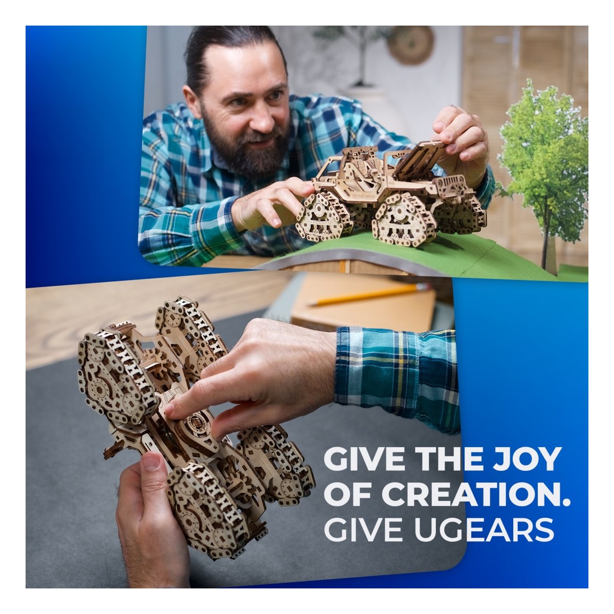UGEARS Wooden Puzzle 3D Tracked All-Terrain Vehicle UGEARS UG-70204 - 9